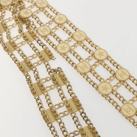 CHANEL Chain Belt metal Gold CC Auth 159438SAM main image 11
